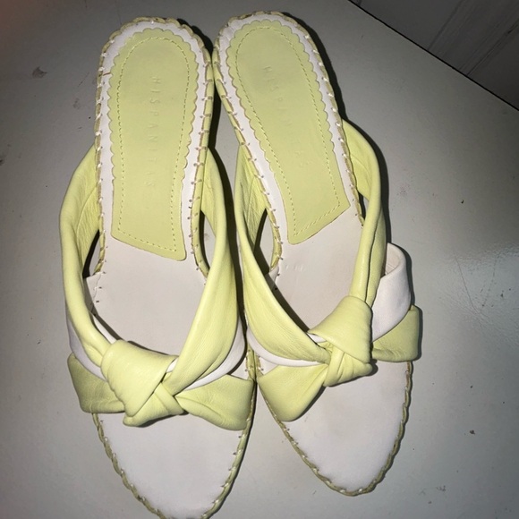 Women's Yellow and Cream Sandals - Picture 1 of 12